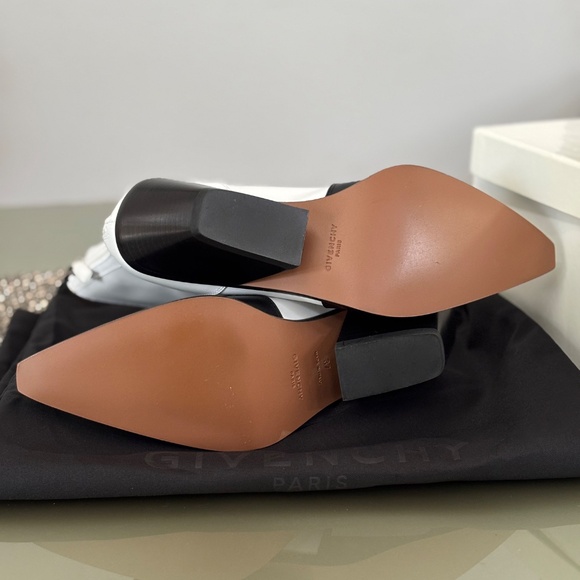 Givenchy Leather Cowboy Boots Color Block Black and White Western Ankle Bootie - Picture 9 of 14